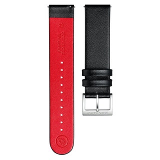 Black Grape Leather Strap with Brushed Buckle - 20mm
