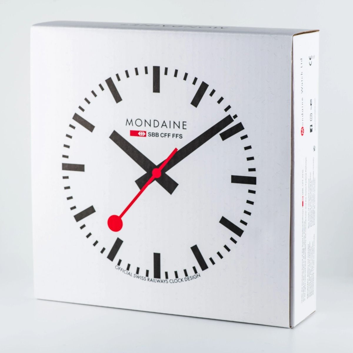 Mondaine Wall Clock - 25cm White Frame & White Dial